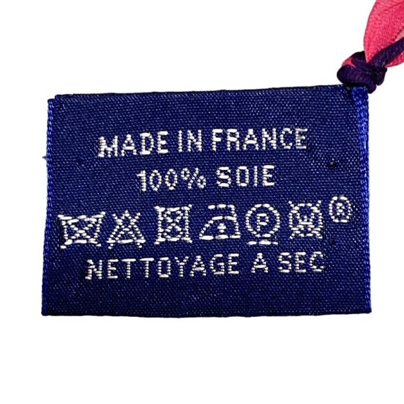 Auth HERMES Carre 140 - Navy Pink Scarf - Picture 4 of 5